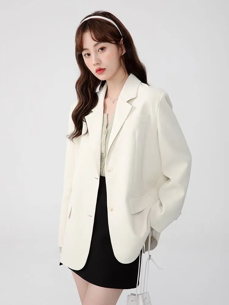 

Women'S Modern Blazers Tight Pearl Age Reducing Off-Shoulder Vacation Cold Boyfriend Exquisitely Trimmed Original