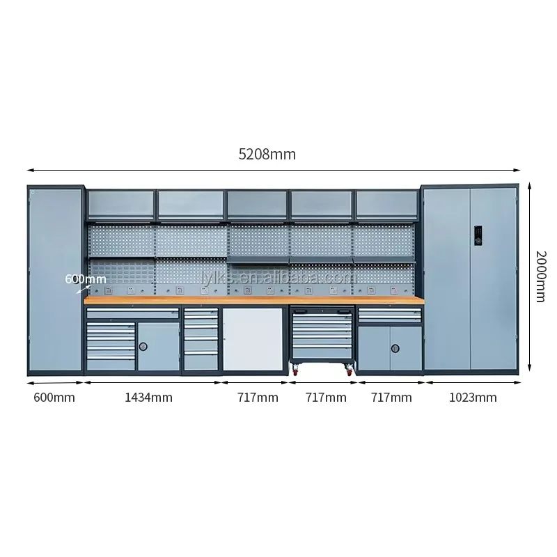 Heavy Duty Tool Cabinets Industrial Workstation 5S Storage System Workshop Tool Cabinet Modular Workspace Solution