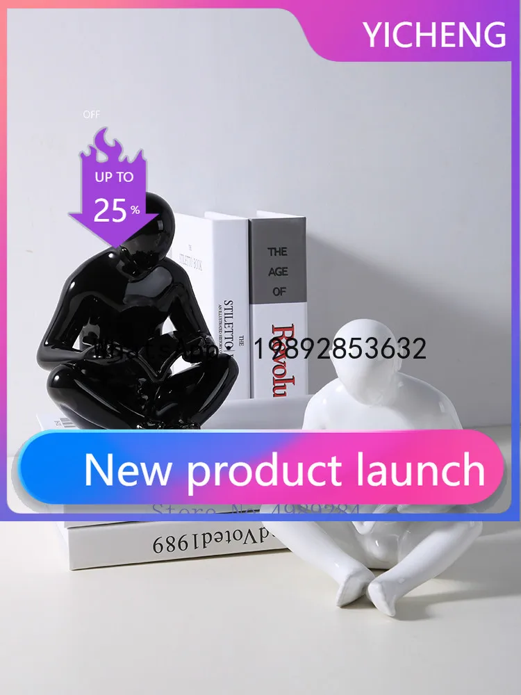 

Creative ceramics Sculpture modern desktop Bookcase finishing Decorative accessories Home Crafts ornaments decoration