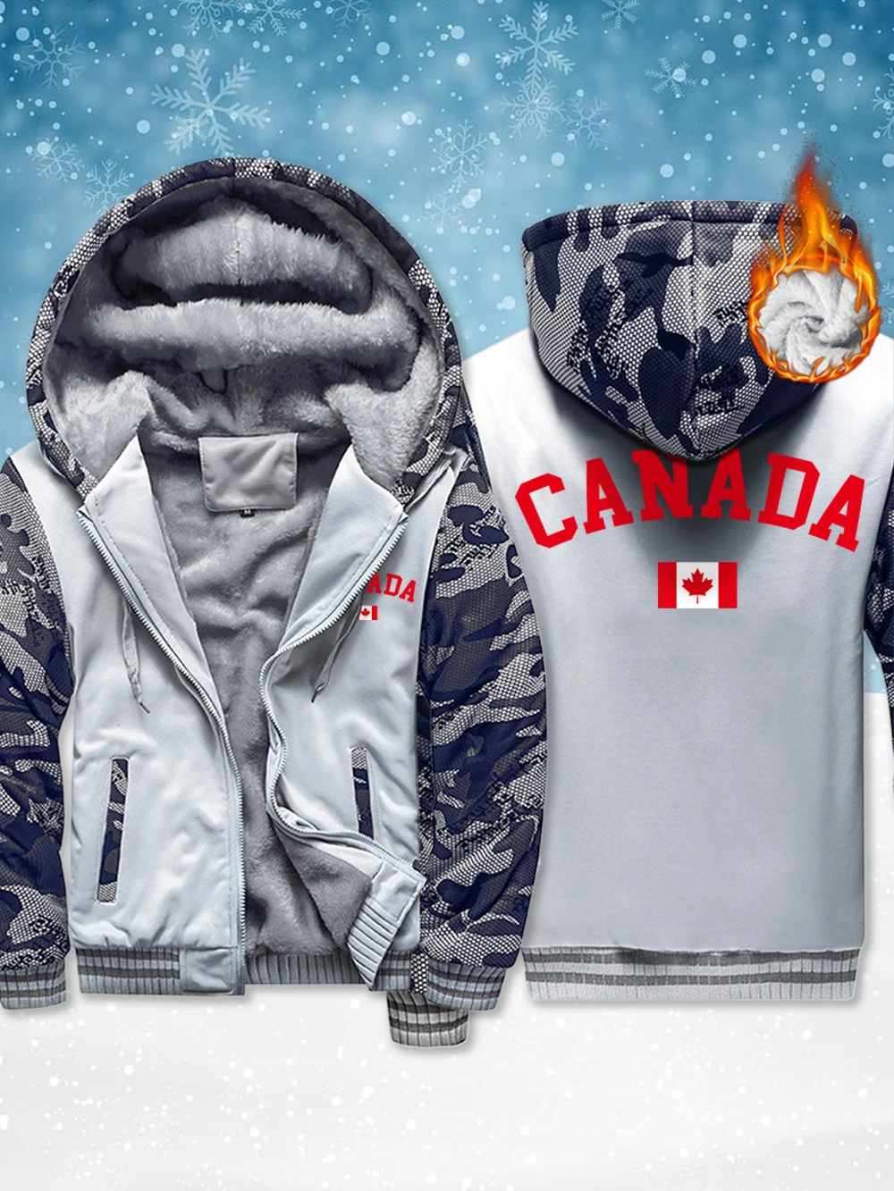 

Мужские утепленные куртки с текстом Канады и принтом флага, зимняя ветрозащитная верхняя одежда на молнии, теплые флисовые пальто, повседневные мужские топы