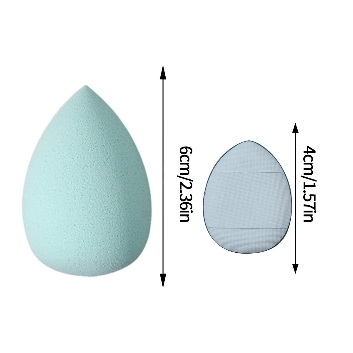 6 pièces grande beauté goutte d'oeuf éponge bouffée de poudre base maquillage éponge oeuf plante correcteur pouce poudre bouffée acné marque correcteur éponge