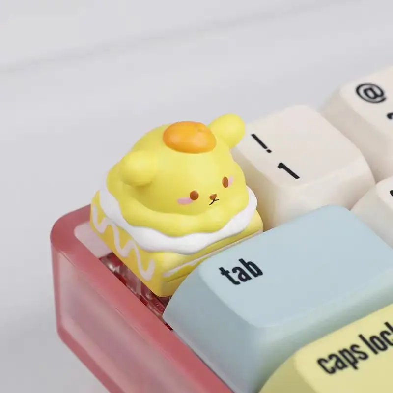 Creatieve Leuke Keycap Hello Kitty Sanrio Cake Esc Key Cap Enkele Hars Cartoon Mechanische Toetsenbord Keycap Gift