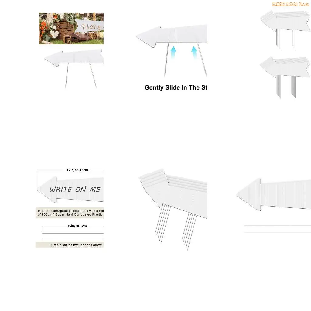 

K1AE Customizable Outdoor Address Plaque Durability Metal Plastic Ground Stake