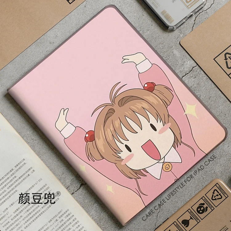 

SAKURA Card Captor Anime For Samsung Galaxy Tab A7Lite 8.7 2021 Case S9 FE Plus Tri-fold stand Cover Galaxy Tab S6 Lite S8 Plus