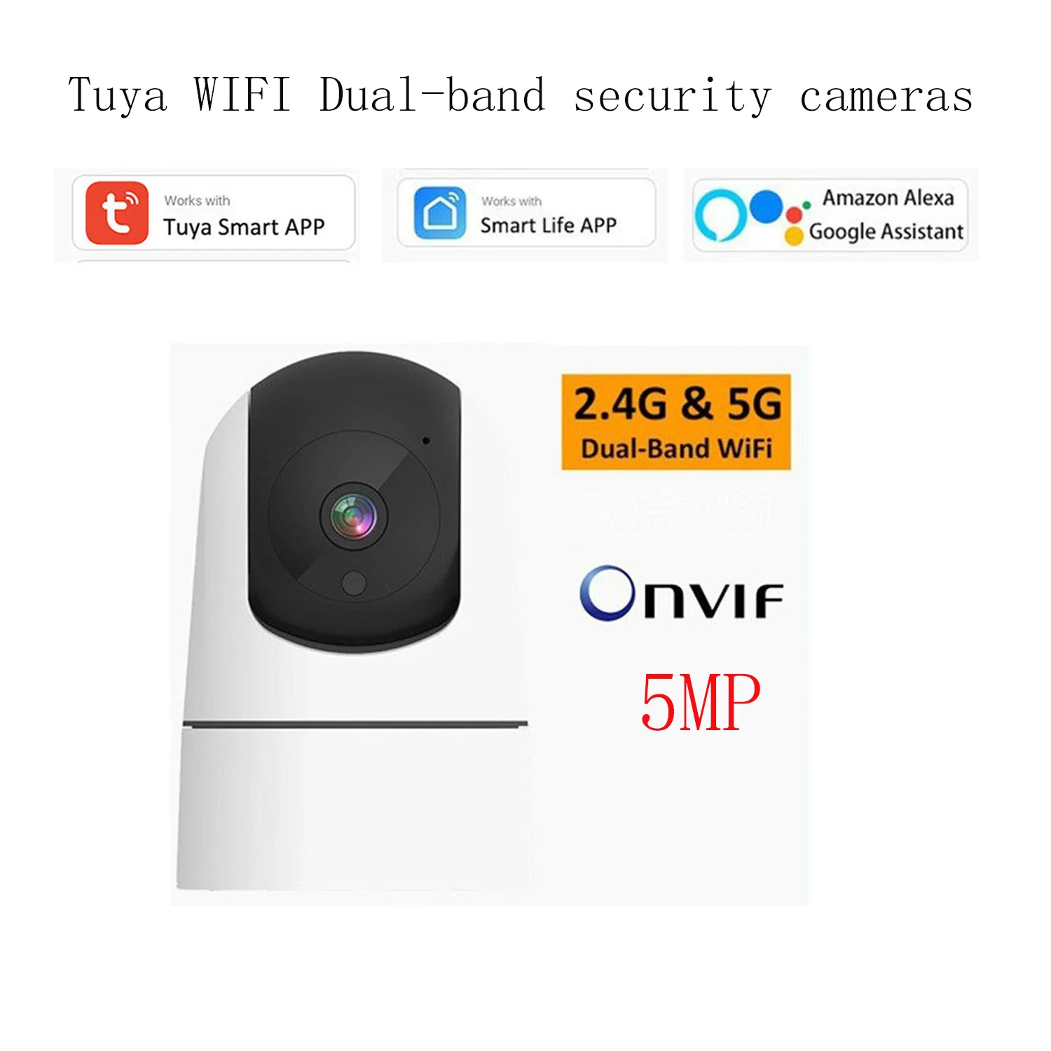 

3/5MP TUYA PTZ IP Camera WiFi 1080P 2.4G Night Vision Two-Way Voice Cloud Storage Indoor Outdoor Security Camera Baby Monitor