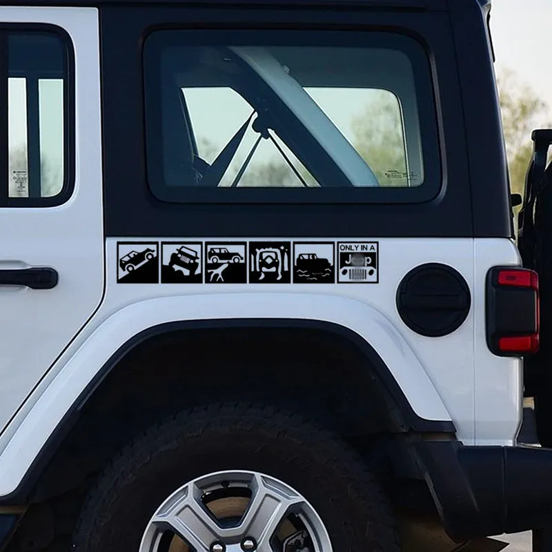 Car Stickers Off Road Reflective 4x4 4WD Decals Decoration For Compass Patrio Wrangler Cherokee Windshield Trunk Bumper Doors D2