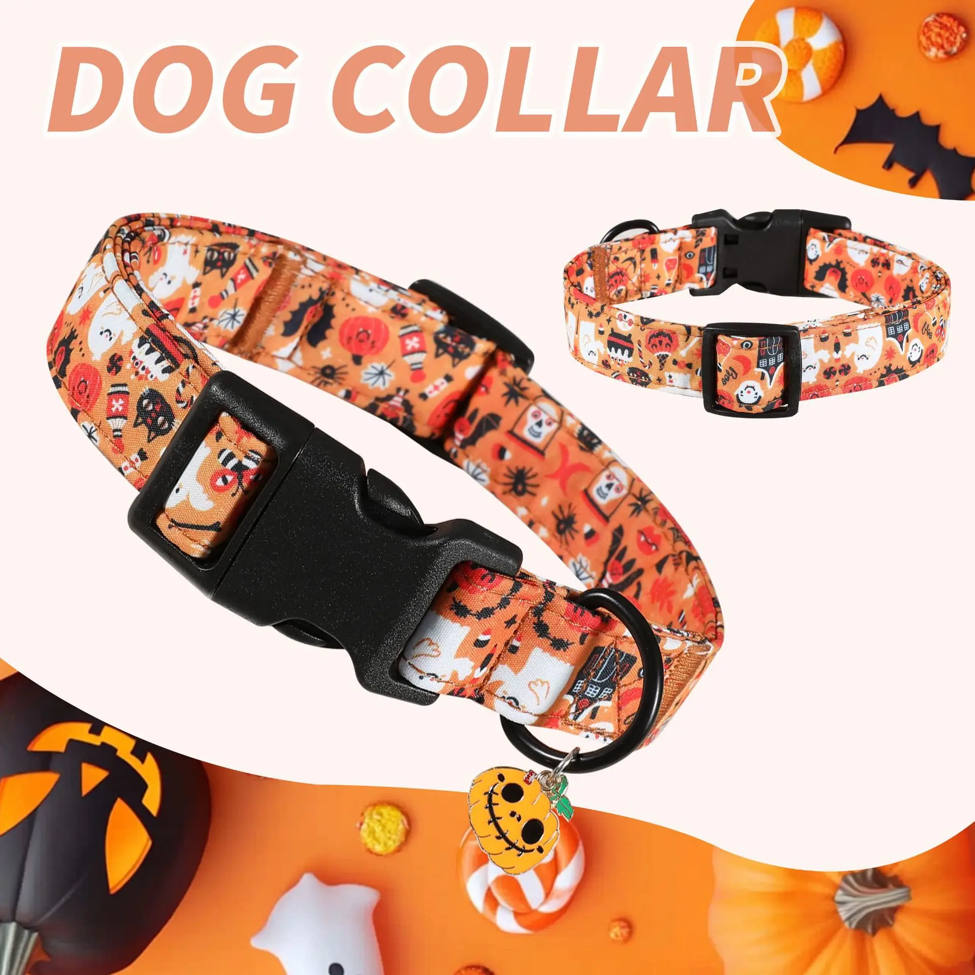 Halloween-Hundehalsbänder: Anti-Biss-Halsabdeckungen und spezielle Halsketten für unterwegs – für große, mittlere und kleine Hunde sowie Katzen – Detail 3