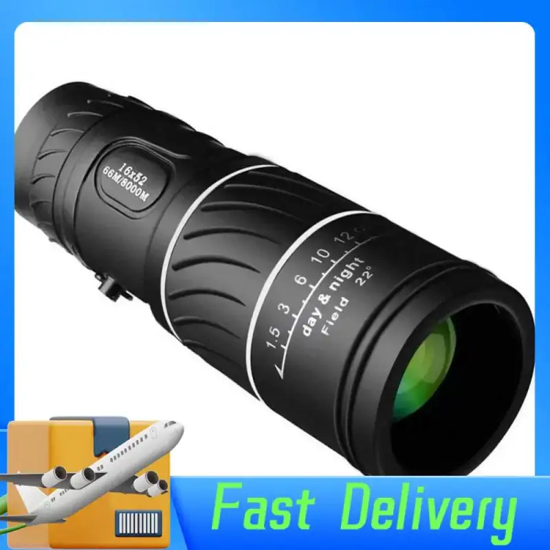 Portable 16 X 52 High Over Binoculars Telescope Monocular 66 / 8000M Plastic Binoculars Outdoor Black Outdoor Sports Telescope