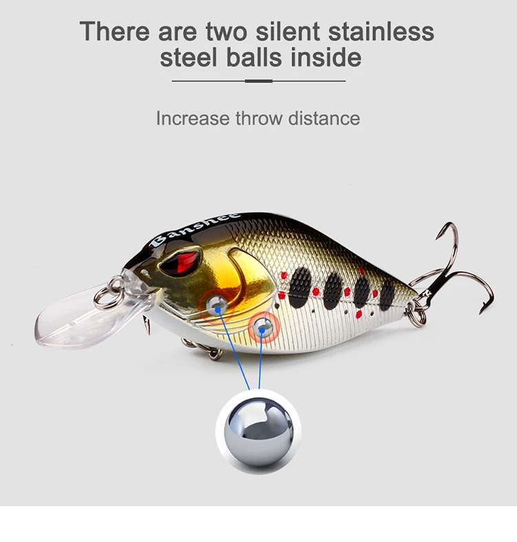 6,8 cm 17,5 g 2019 Harter Angelköder Slient Kurbel Kurbelköder Japan Hechtbarsch Bass Fishing Wobbler Schwimmender künstlicher Köder – Detail 11