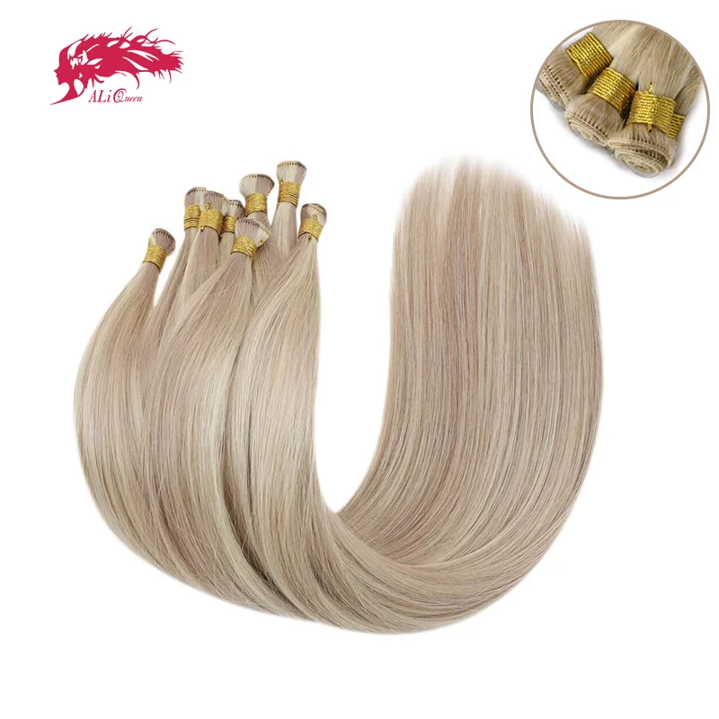 Ali Queen Hair Glattes, handgefertigtes Haar, 613 Bündel, Echthaar, unverarbeitet, 100 g, rohes reines Haar, gebundenes Haar, Weben