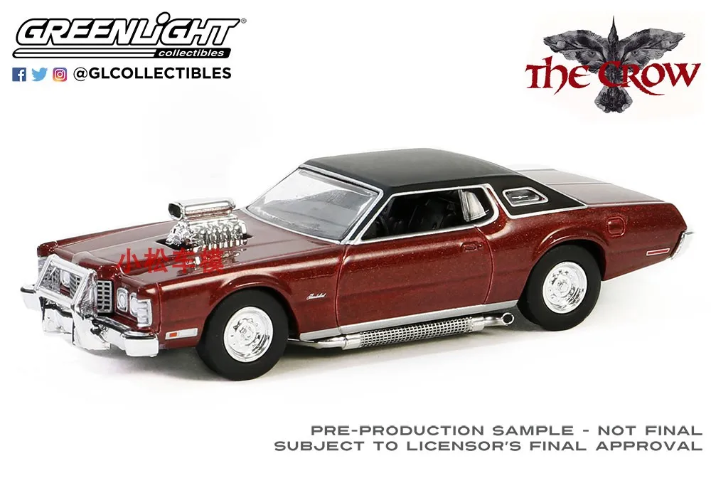 مجموعة GREENLIGHT-Ford Thunderbird ، سبيكة مصبوبة في قالب ، موديل سيارة ، هدية ديكورية ، 1:64