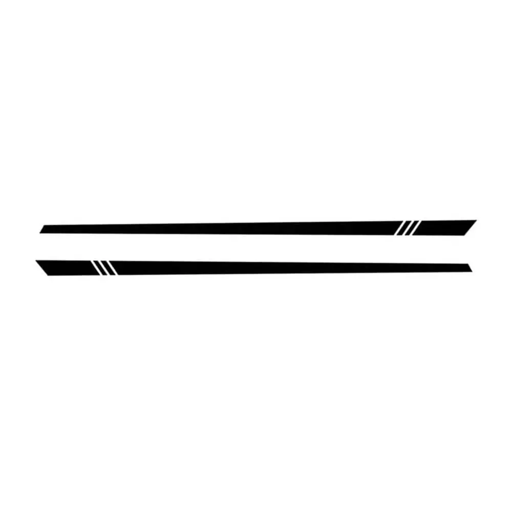 

2pcs 2.2M Universal Car Body Door Side Skirt Stripes Stickers Vinyl Decals Black