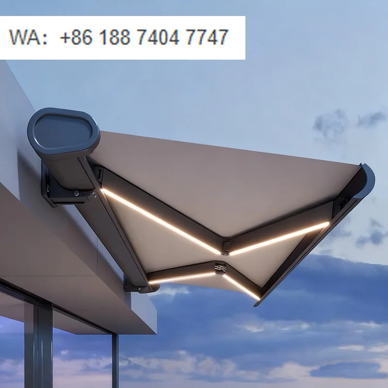 

Factory Direct Aluminum Full Box Retractable Sunshade Balcony Waterproof Outdoor Electric Folding Shade Awning