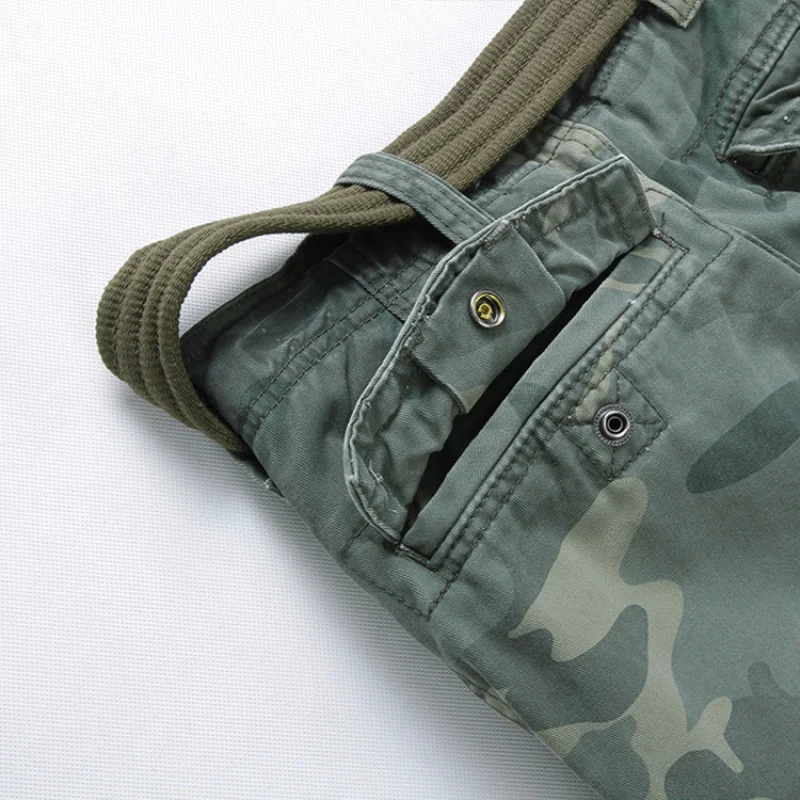 Overalls männer Casual Hosen Mode Camouflage Sport Trend Baumwolle Hosen Männer Kleidung Gerade Hosen Mit Gürtel