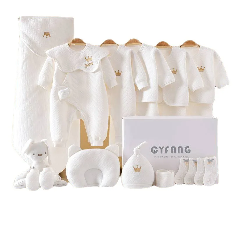 Customized pattern 100% knitted cotton newborn pajamas romper clothes baby girls boys clothing set