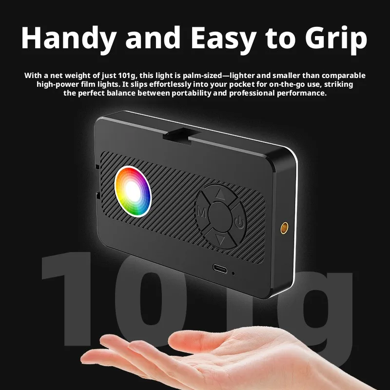 Full Color RGB Fill Lamp Rechargeable Phone Selfie Camera Dedicated Shooting Multi-Mode LED Portable Pocket Lamp Multi Scene Use