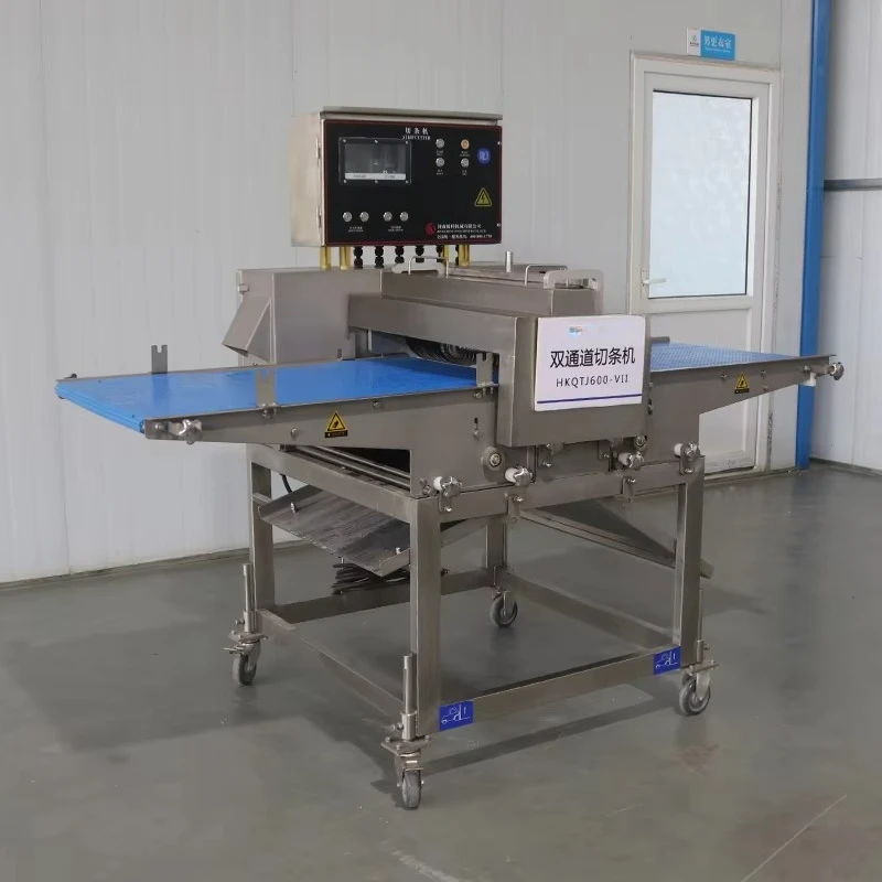 Automatic Commercial Butcher Dried square Goat Cow Slice Fresh Meat Saw Steak Cube Strip Cutting Machine Price