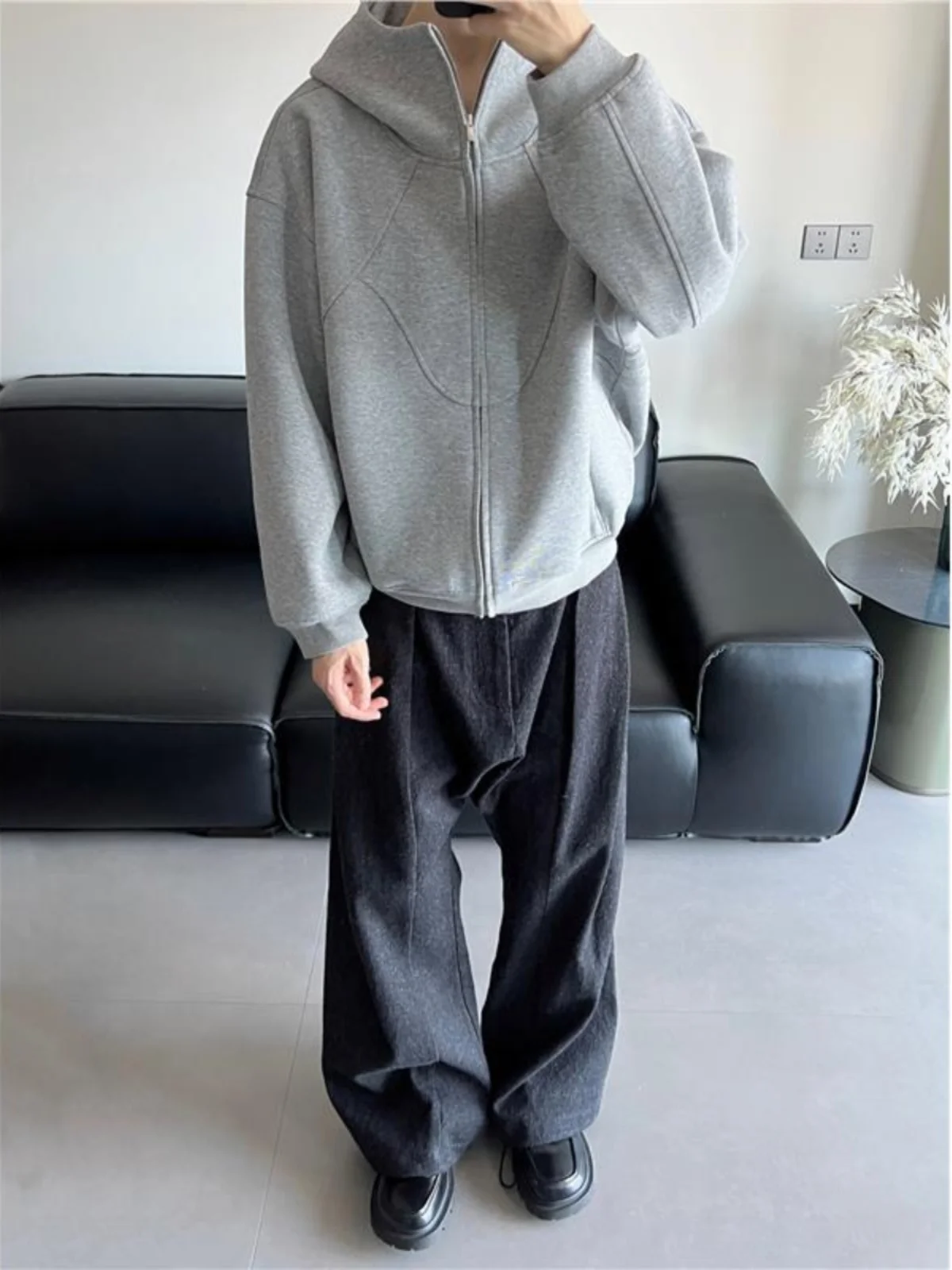 

American Heavyweight Deconstructed Hoodie Jaet Men's Autumn Winter Trendy Design Splice Sweatirt High Street Cool Couple ...