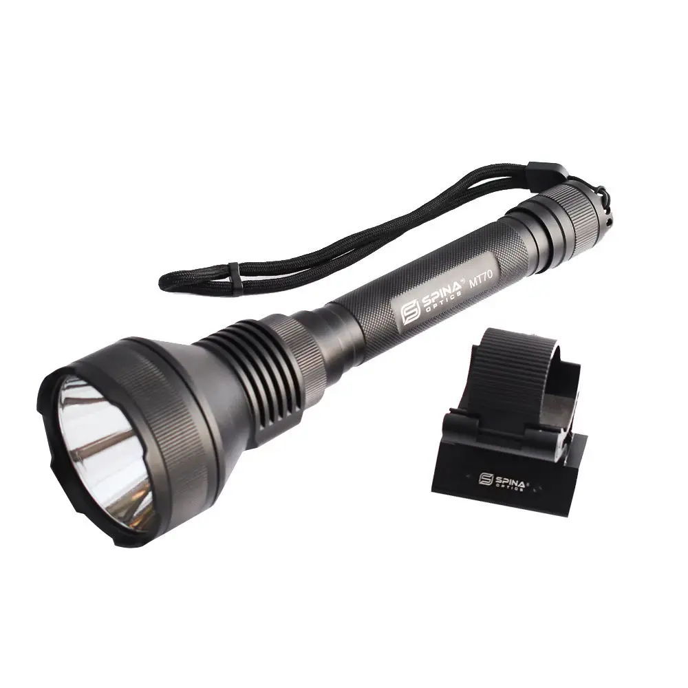 SPINA OPTICS T70 tactical flashlight XHP-35HI 2300lumen LED outdoor torch Fit for hunting camping Night Vision Light