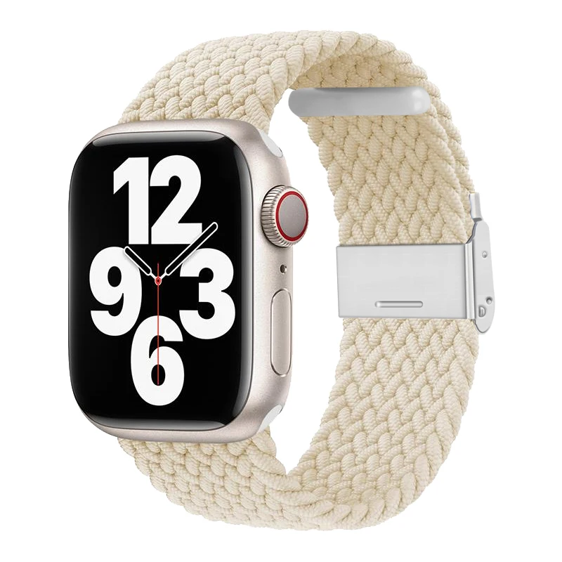 Braided Loop For Apple watch band ultra-2 49mm 45mm-40-41mm-42mm 44-46mm Nylon bracelet iWatch series 10 7 5 6 8 se 9 4 3 strap