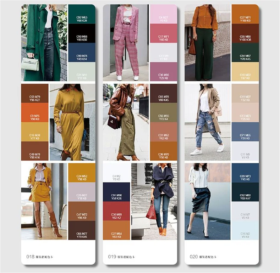 Clothing Color Matching Color Card Design Color Matching Card Book Sample Card Book Clothing Design Beginner Wear Palette