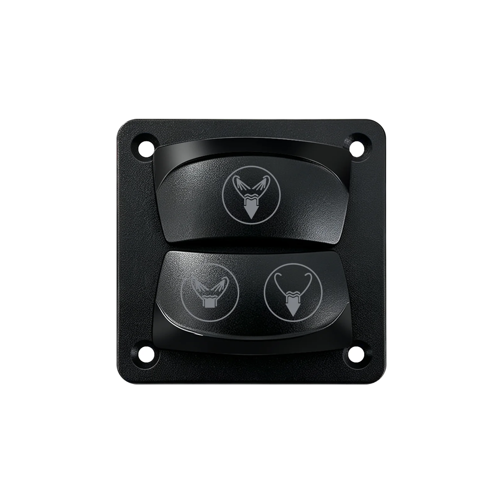 Waterproof 12V RV/Marine Toilet Switch Panel – Momentary Flush-Fill-Drain Rocker Switch for Solenoid Valve & Rinse Pump