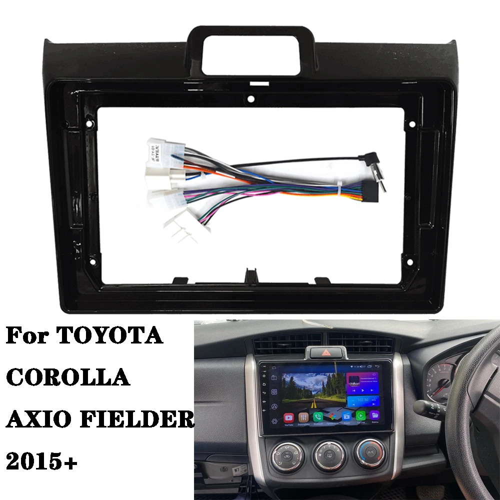 9 Inches Car Stereo Dash Radio Fascia Kit Installation Trim Panel Frame Double For TOYOTA COROLLA AXIO FIELDER 2015 DVD Frame