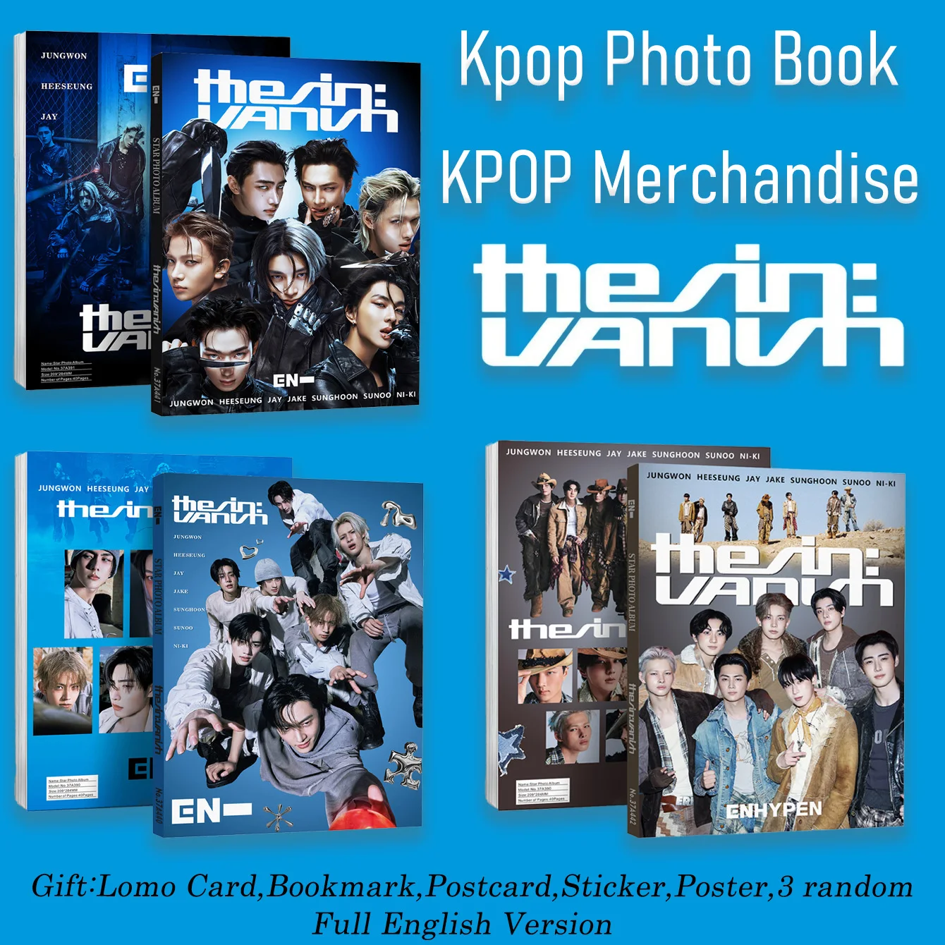

Enhypen, Engine, the Sin: Vanish, Kpop Photo Collection, Idol Merch Gift for Friends Birthday, High-Definition Celebrity Photo Album, Party Supplies, Exquisite Decorations, Exquisite Small Gifts, Holiday Gifts, Collectibles