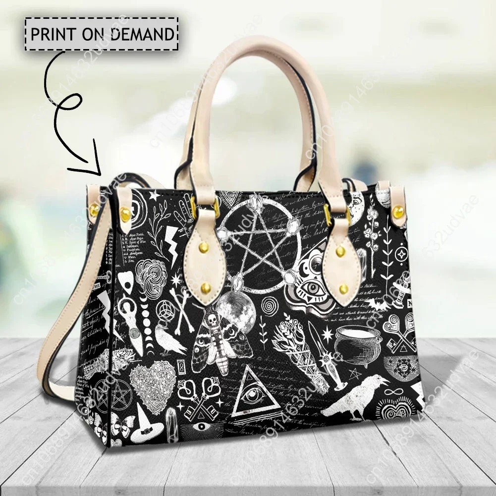 Luxury Brand Cartoon Bee Print Casual Handbag for Women Girl Long Strap Shoulder Messenger Bags Blessing Witchcraft Femme Bolsas