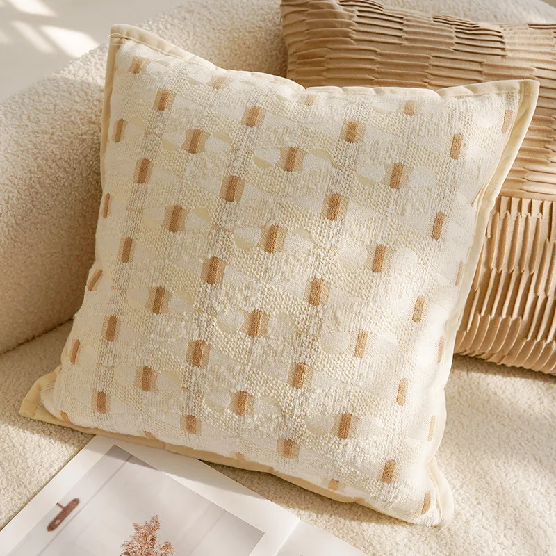 30X50/45X45CM Brown Light Luxury Throw Pillow Cover Vintage French Stamping Waist Cushion Cover Decor Home Decorative Pillowcase