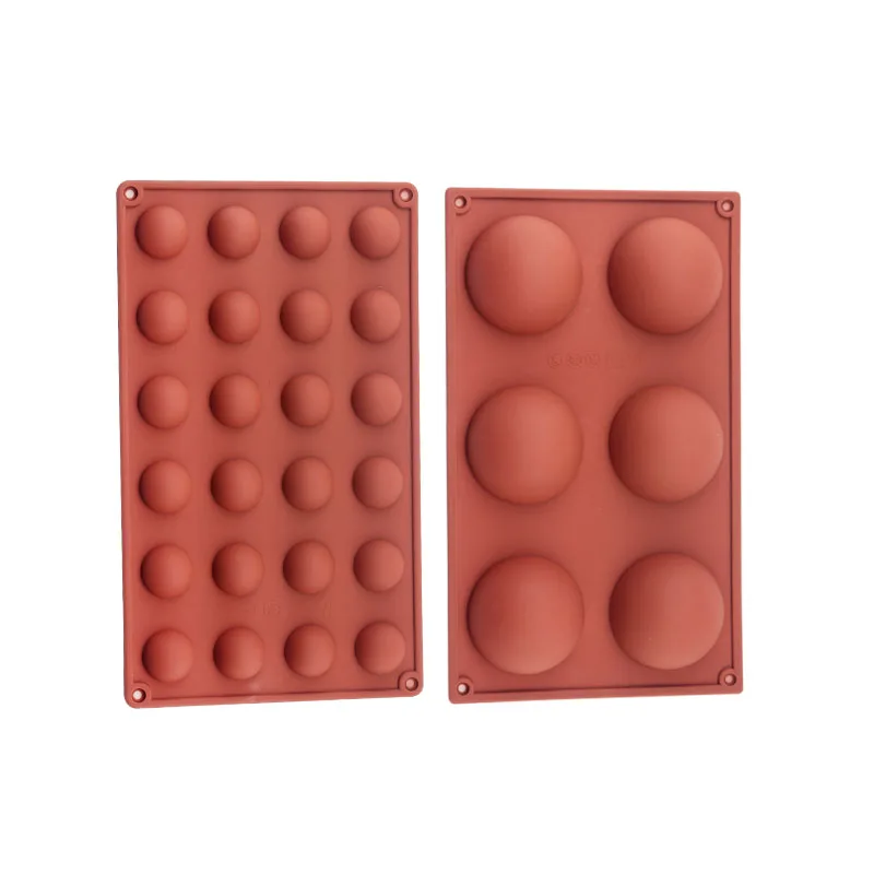 6 15 24 Holes Ball Chocolate Mold Set Slicone Molds For Baking Pastry Forms Baking Tools Accessories Dessert Bombs Hemisphere