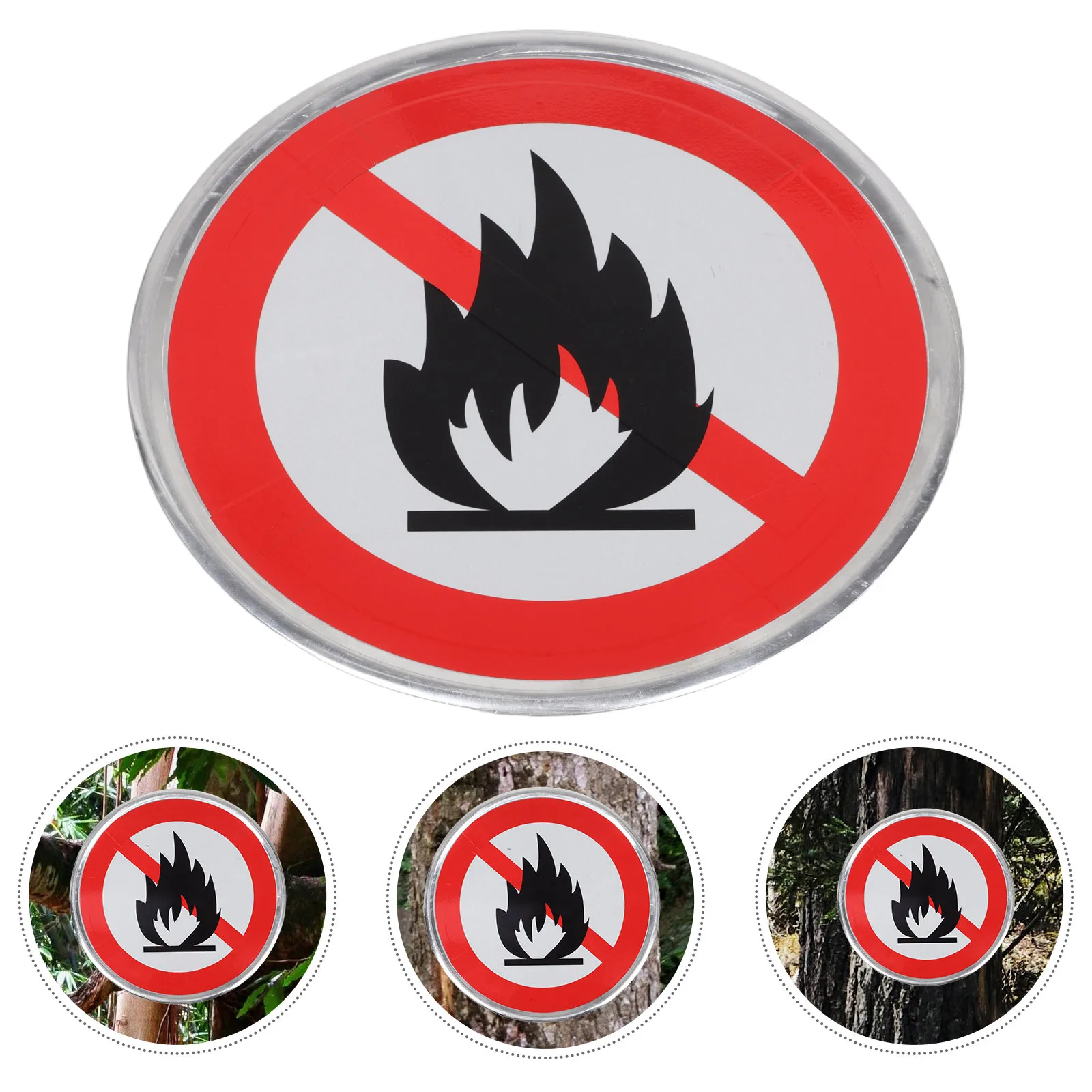 

Aluminum Fire Prevention Sign 30cm Bold Colors Clear Text Durable Material Easy Installation Forests Camping Safety Warning