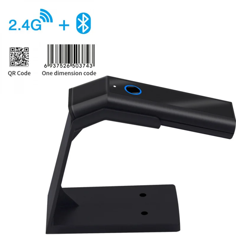 Wireless Barcode Scanner 2D Cordless Bar Code Reader with Automatic Scan Window