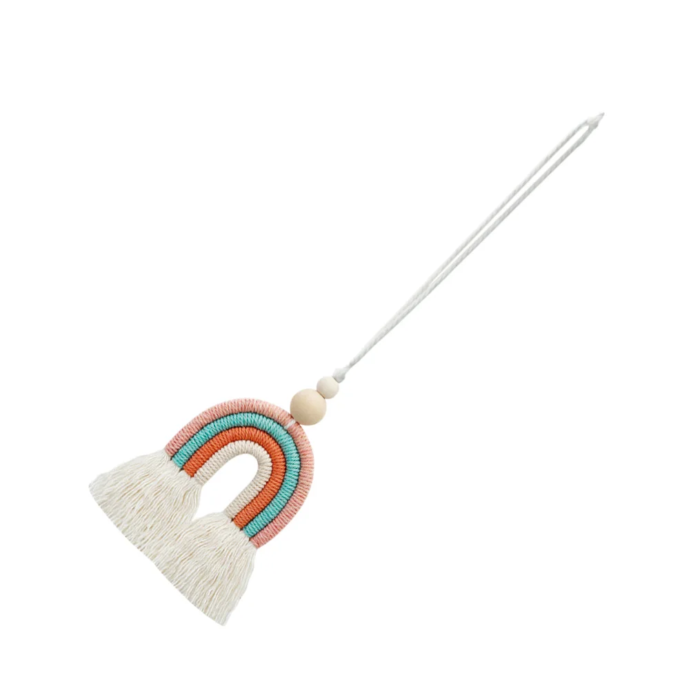 

Wooden Bead Ornaments Hanging Decor Car Accessories Bright Colors Durable Easy Use Craft Room Bedroom Keychain Decor