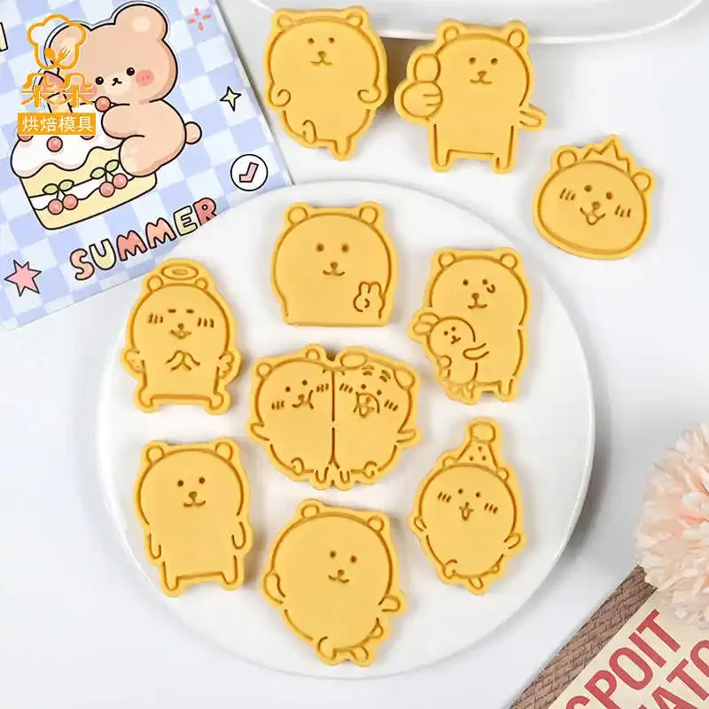 Self-deprecating Bear Nagano Cartoon Creative Cookie Mold Chiikawa Doll Anime Kawaii Cookie Fondant Press Baking Tool Home Gift