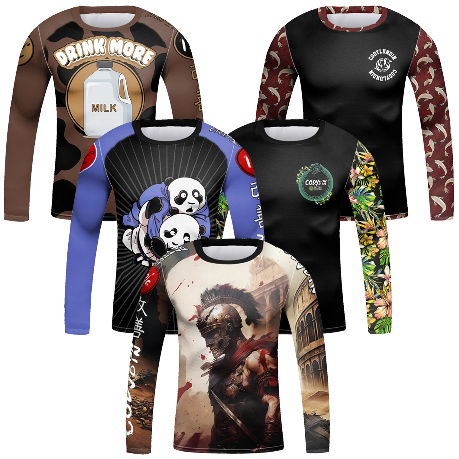 

Custom Logo Rash Guard Upf 50+ Kids UV Sun Protetcion T-shirts Cody Lundin Quick Dry Children Gym Grappling Bjj MMA Sweatshirt