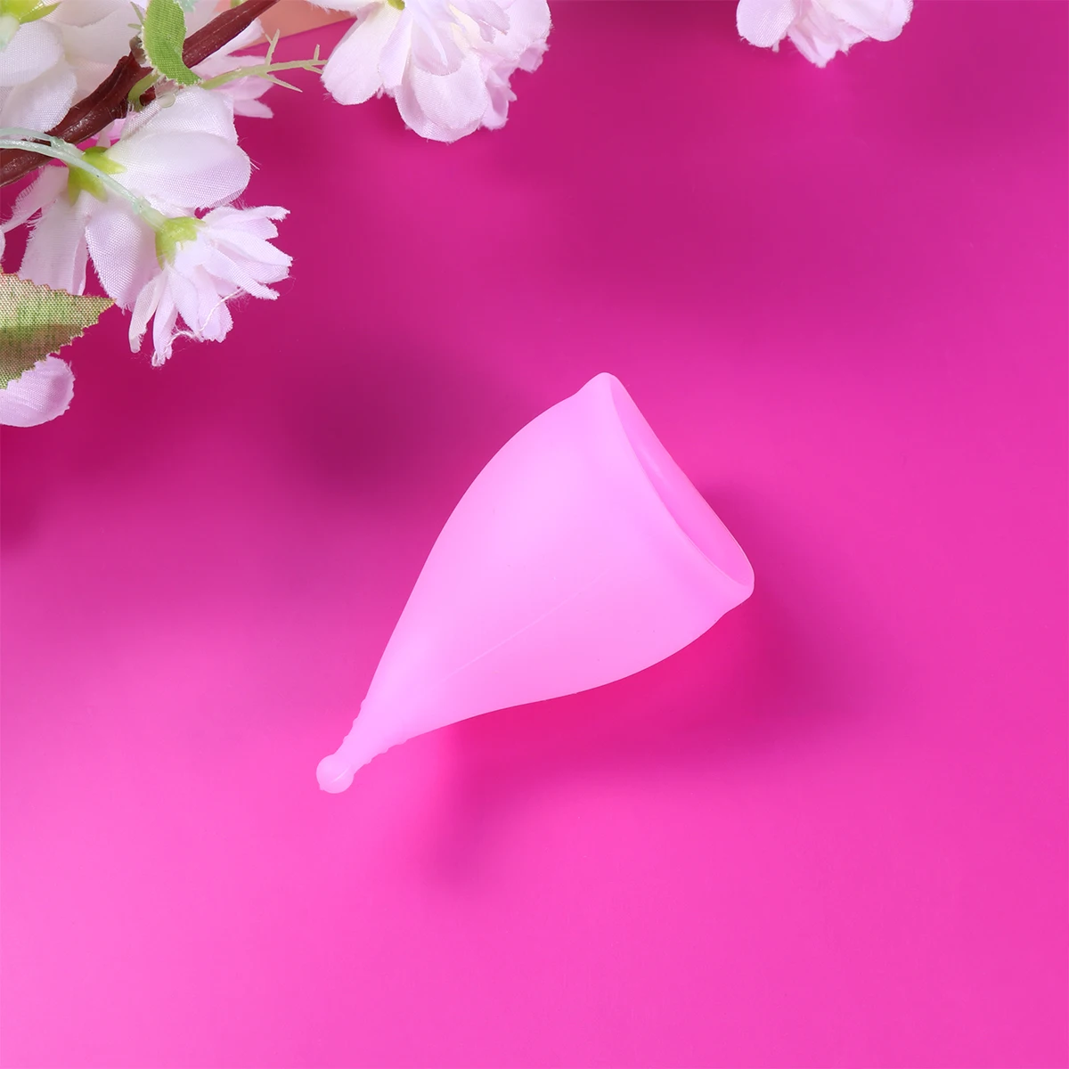

2Pcs 30ml Hightensile Silicone Menstrual Cup Leakproof Comfortable Hiking Swimming Pink Menstrual Cup Silicone Cups