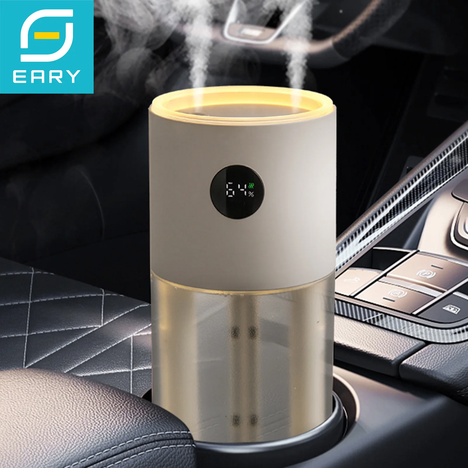 Eary 3000mAh Battery  Air Humidifier for Car Portable Double Spray Port Big Mist USB 500ml Humidifier for Bedroom Office Indoor