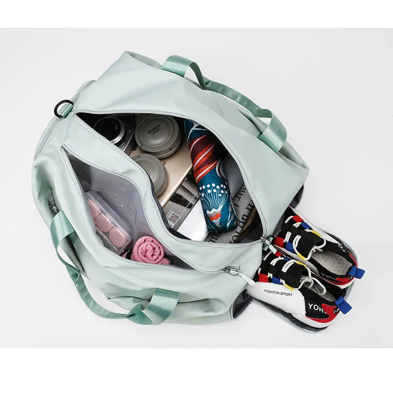 Women's  independent shoe compartment yoga bag dry and wet separation swimming bag anti-splashing travel bag carry on luggage