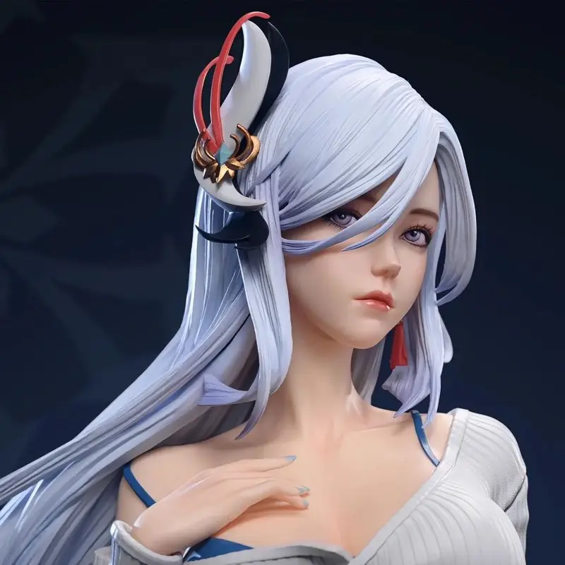 

Genshin Shenhe Figure Impact Big Scale Anime Bishoujo Game Peripheral Model Desktop Decoration Collectible Statue For Anime Fans
