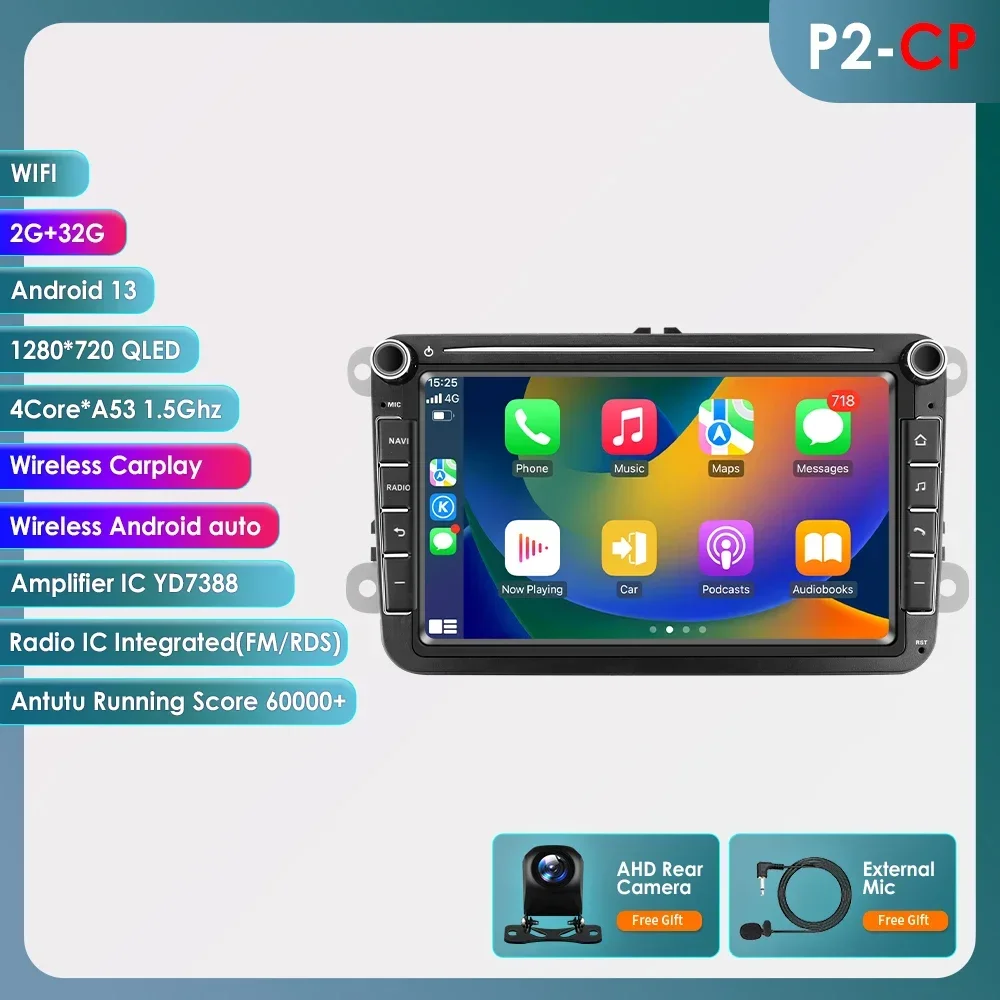 Android Auto Radio Stereo Multimedia Speler Audio Gps Navi Voor Vw Amarok Caddy Golf 5 6 Plus Gti R Rabbit Skoda Yeti Octavia Seat