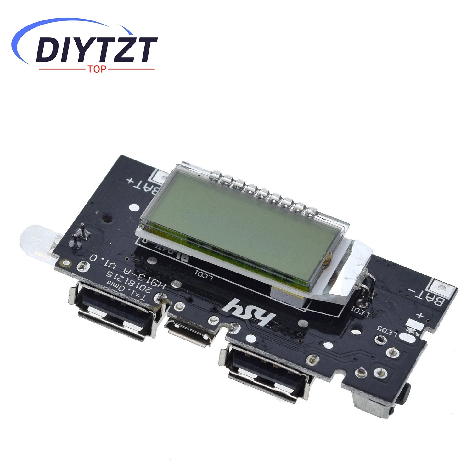 DIYTZT Dual USB 18650 Battery Charger PCB Power Module 5V 1A 2.1A Mobile Power Bank Accessories For Phone DIY KIT