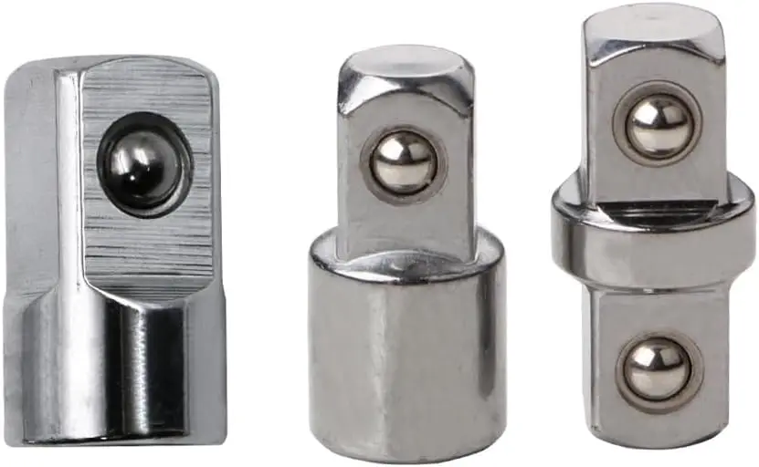

3 Pack Impact Socket Adapter Set: 3/8' Coupler + 3/8' to 1/4' & 1/2' to 1/4' Extender for Ratchet Wrench, Drill, Car Repair