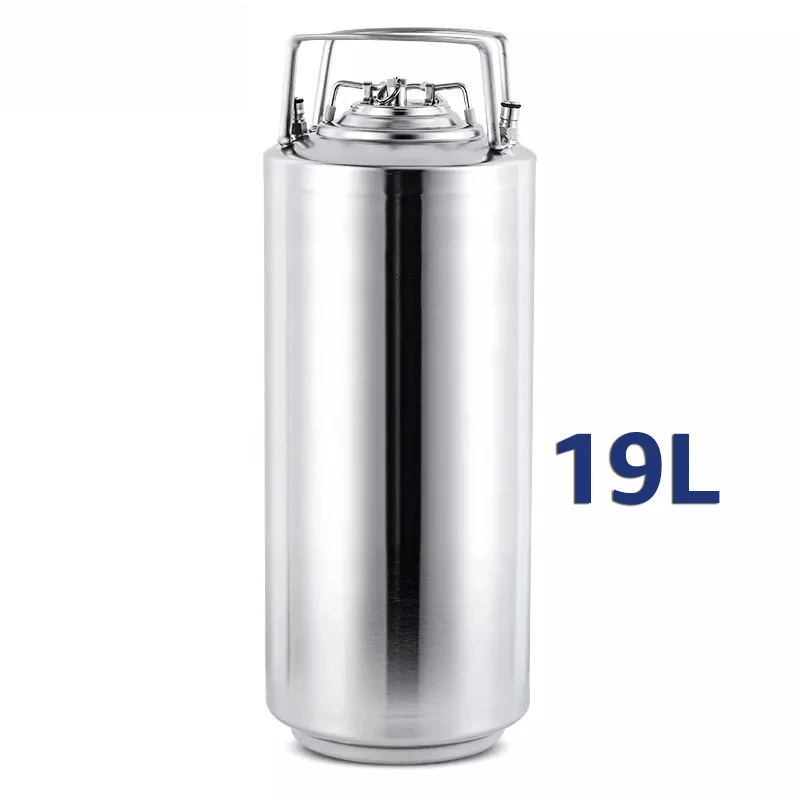 19L 5Gallon Stainless Steel Cornelius Keg, Corny Keg Beverage Container Home Brew Craft Beer Barrels Also Gas Fermentation Kegs