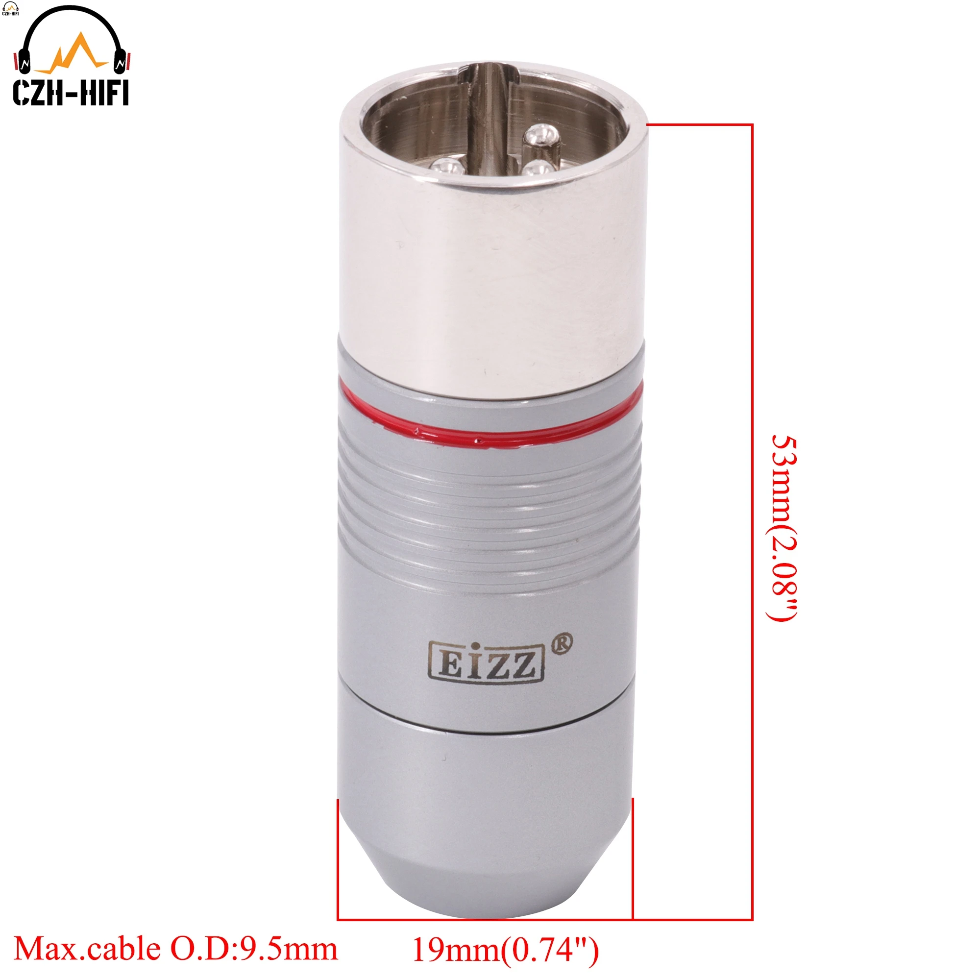 EIZZ Hochwertiger XLR-Stecker (männlich/weiblich) für HiFi-Audio-Verstärker, Kopfhörer, DIY – Detail 7