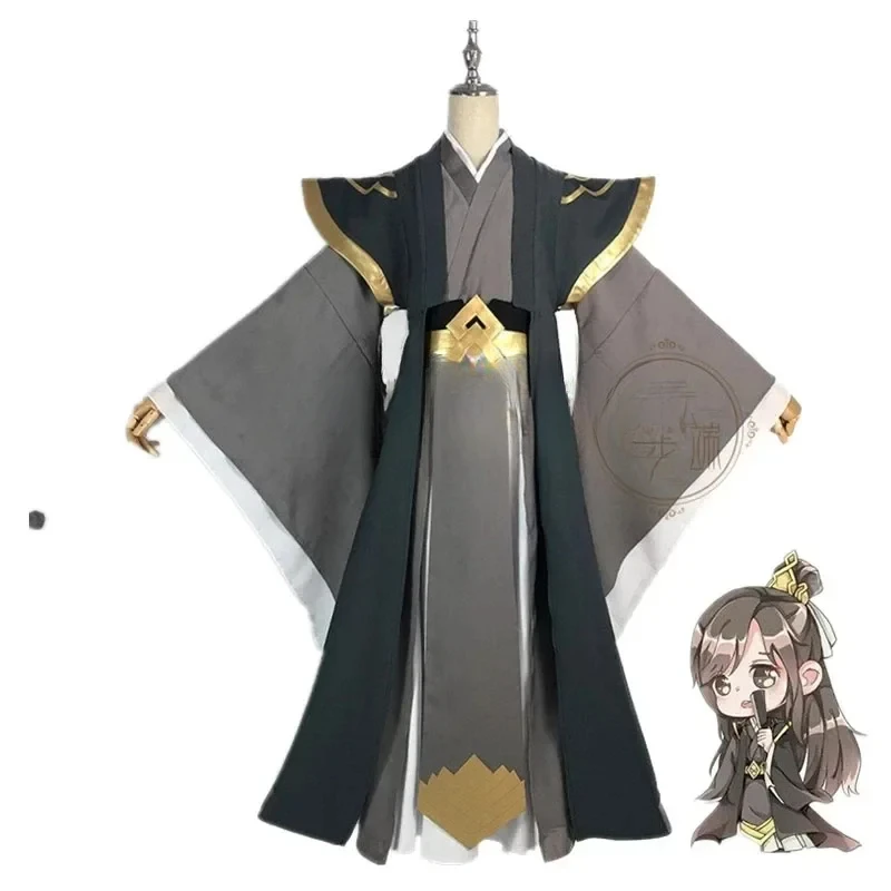 Grandmaster of demoniic Nie HuaiSang Costume Cosplay adulto vestito nero MO DAO ZU SHI Costume Unisex Set completo scarpe parrucca ventaglio cinese