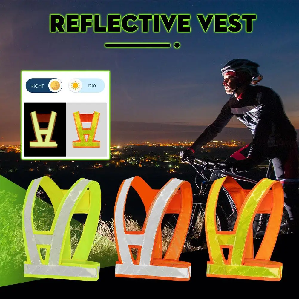 Highlight Elastic Reflective Straps Safety Vest Glow Belt Reflector Armbands for Night Working Running Walking Cycling