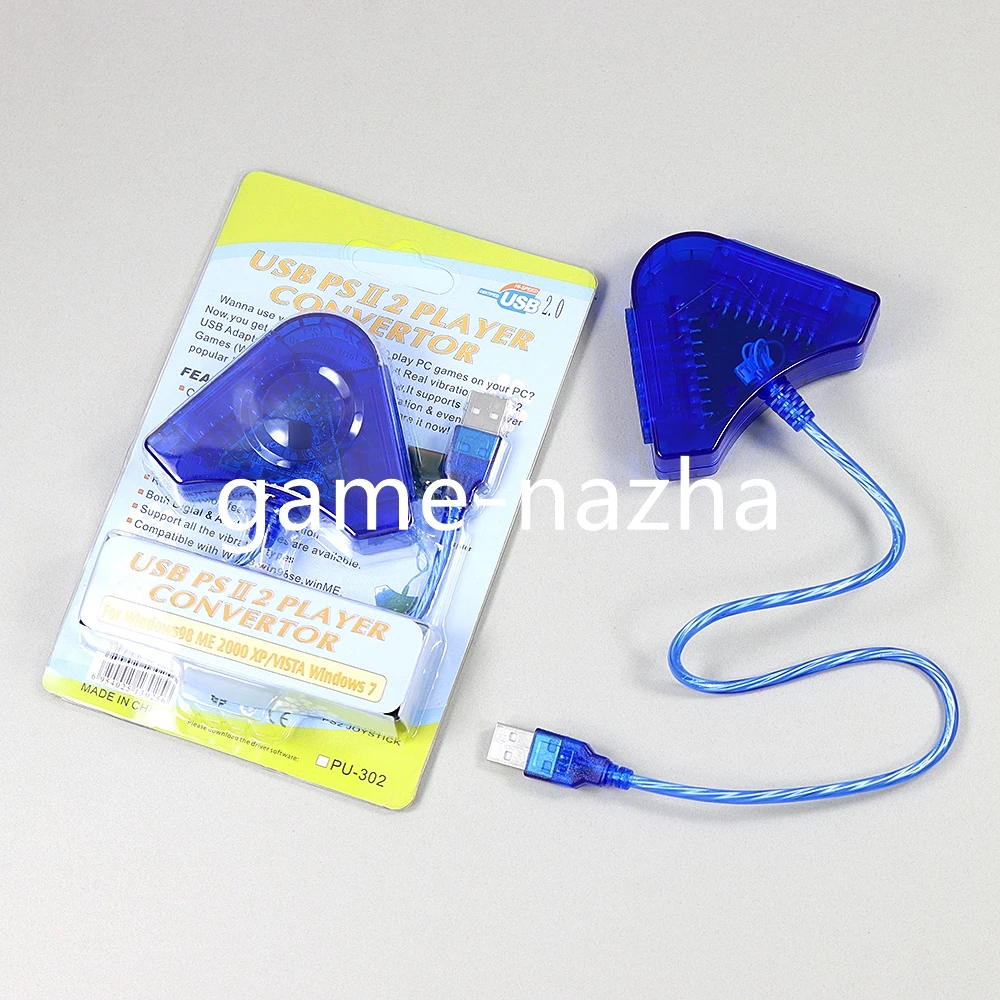 1PC USB Dual Player Converter Adapter Cable For PS2 Gamepad To PS3 PC Controller Converter
