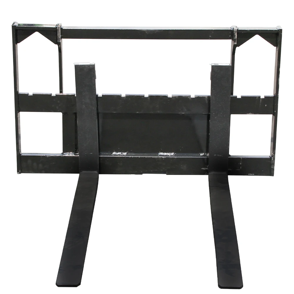 

Black Metal Pallet Forks Attachment for Skid Steer Loaders - 233