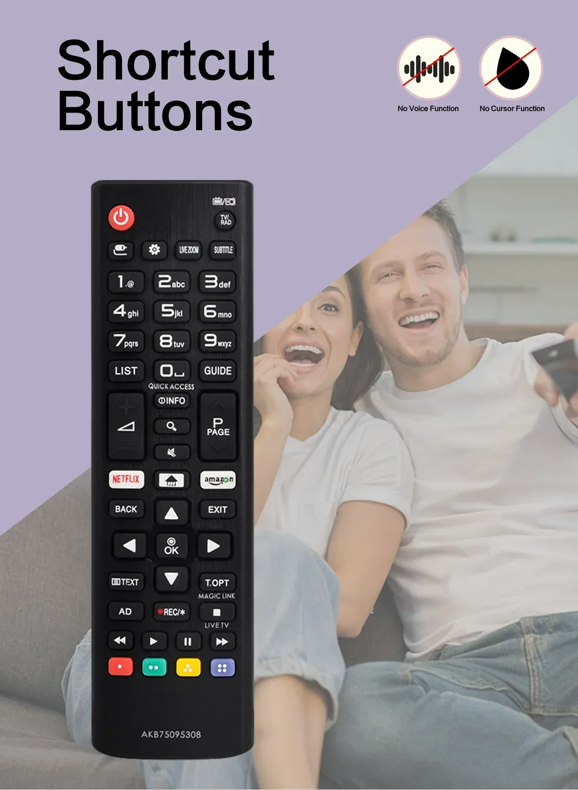 Fernbedienung AKB75375608 für LG Smart TV 32LK6100 32LK6200 43LK5900 43LK6100 42UK6200 49UK6200 55UK6200 43UK6300 Ersatz – Detail 1